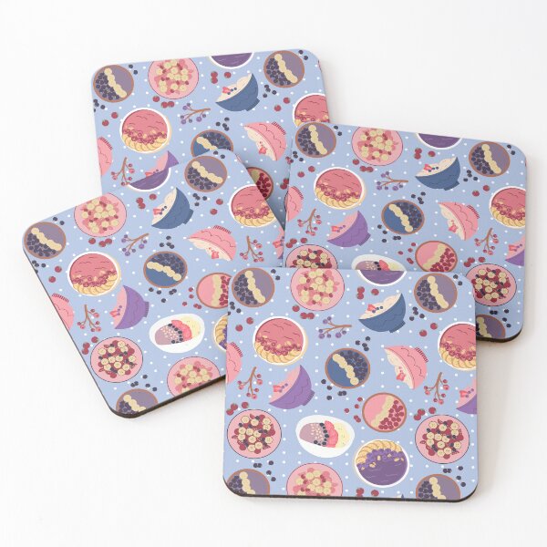 Item preview, Smoothie Bowls Seamless Pattern Blue designed and sold by MadeByBeata.