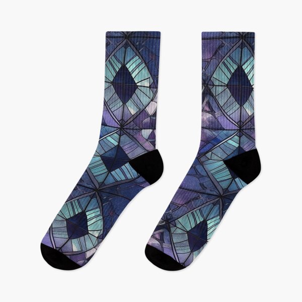 Item preview, Blue & Purple Rhombuses Stained Glass Pattern designed and sold by Sturdust.