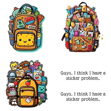 Artwork thumbnail, Sticker Problem by Quirkyaesthetics