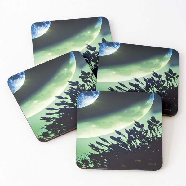 Item preview, Moon Earth and Growing Plants in Green and Blue designed and sold by deniselynnimage.