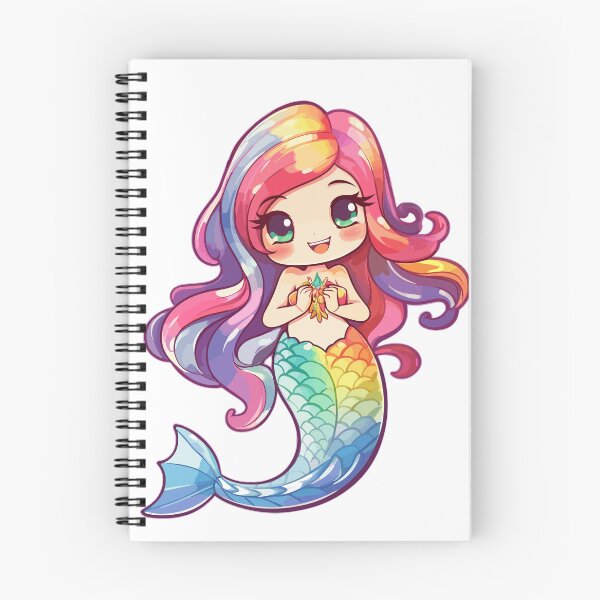 Item preview, Adorable Kawaii Rainbow Mermaid designed and sold by CreaturesLikeUs.