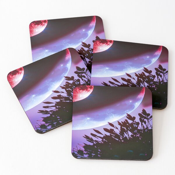 Item preview, Moon Earth and Growing Plants in Red and Purple  designed and sold by deniselynnimage.