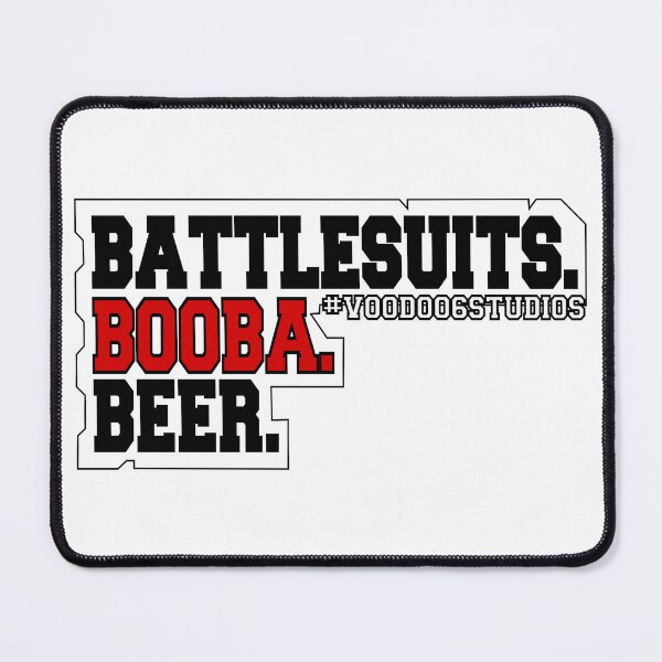Item preview, Battlesuits. Booba. Beer. In red! designed and sold by Voodoo6Studios.