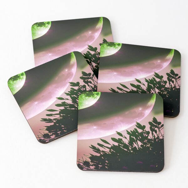Item preview, Moon Earth and Growing Plants Green and Pink designed and sold by deniselynnimage.
