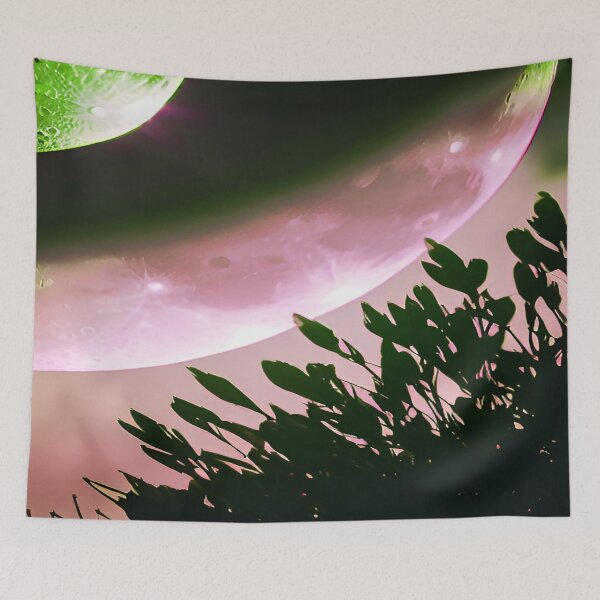 Item preview, Moon Earth and Growing Plants Green and Pink designed and sold by deniselynnimage.