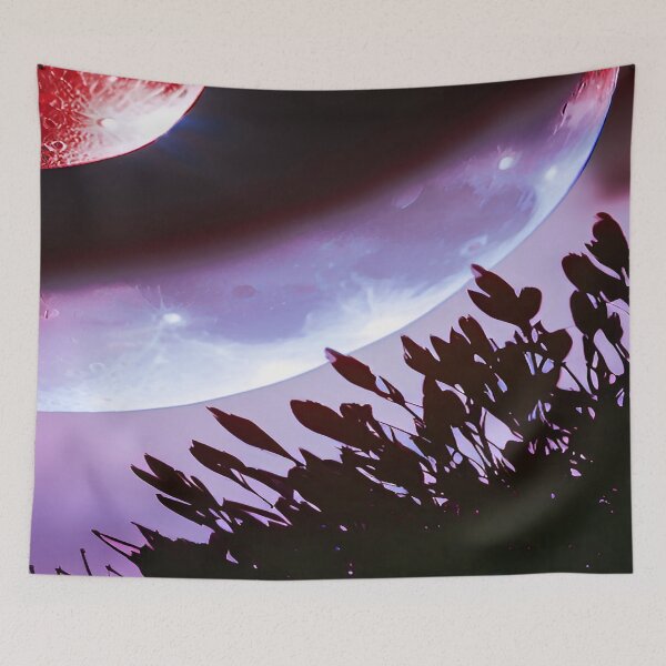Item preview, Moon Earth and Growing Plants Red and Purple designed and sold by deniselynnimage.