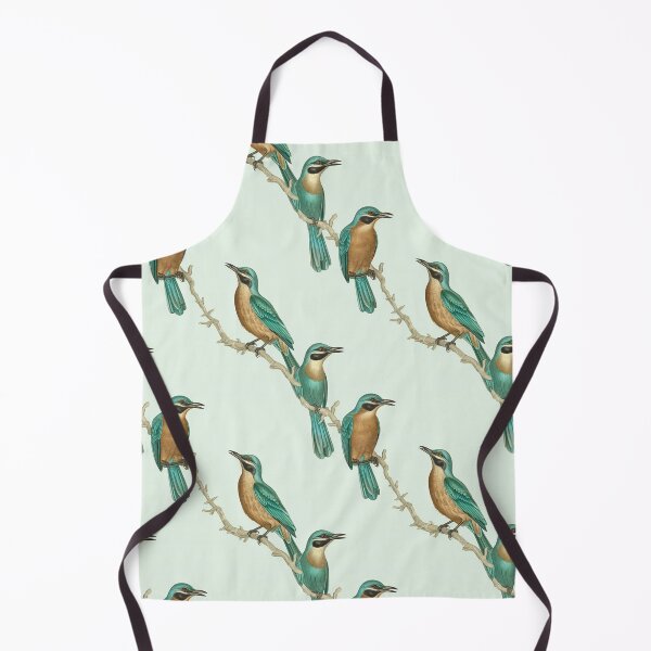 Item preview, Motmot Green Illustrated Birds Pattern designed and sold by Sturdust.