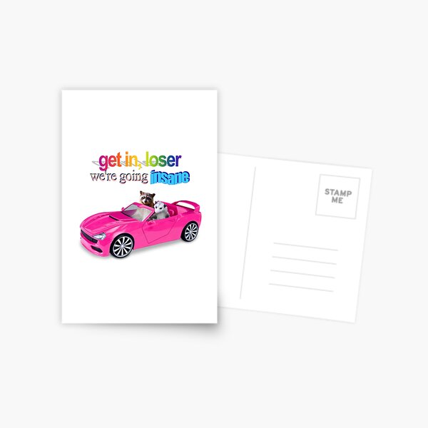 Item preview, Get in loser, we're going insane raccoon possum word art  designed and sold by snazzyseagull.