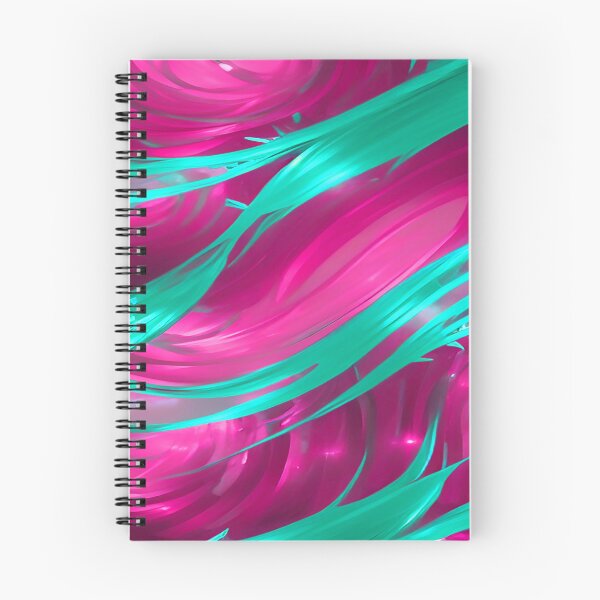 Item preview, Swirls of Hot Pink and Sea Green Abstract designed and sold by deniselynnimage.