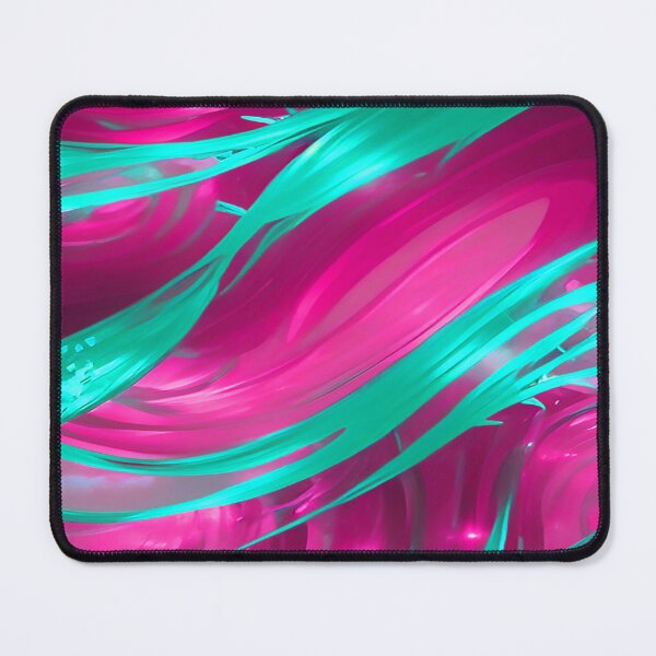 Item preview, Swirls of Hot Pink and Sea Green Abstract designed and sold by deniselynnimage.