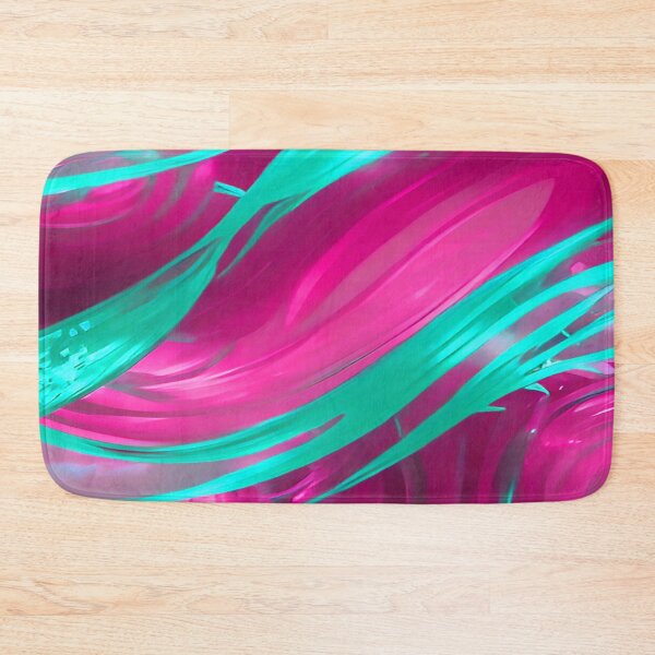 Item preview, Swirls of Hot Pink and Sea Green Abstract designed and sold by deniselynnimage.