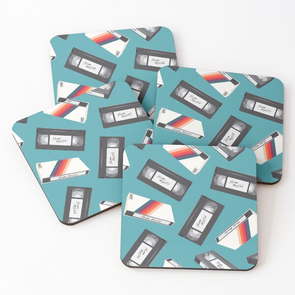 Item preview, retro vhs tapes - teal designed and sold by littlearrow.