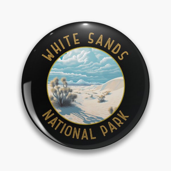 Item preview, White Sands National Park Illustration Distressed Circle designed and sold by KrisSidDesigns.