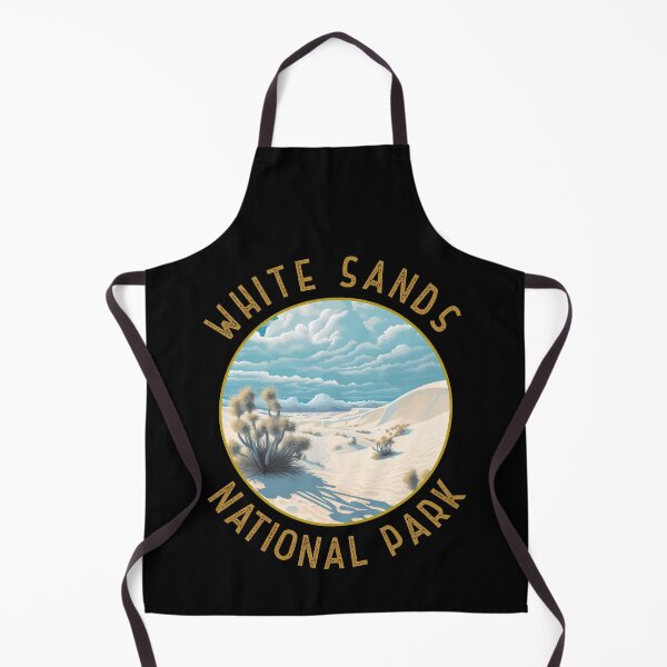 Item preview, White Sands National Park Illustration Distressed Circle designed and sold by KrisSidDesigns.