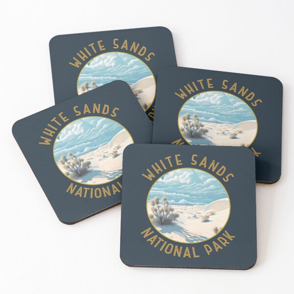 Item preview, White Sands National Park Illustration Distressed Circle designed and sold by KrisSidDesigns.