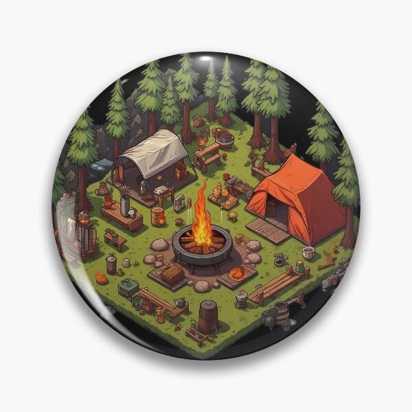 Item preview, Camp site Pixel Art designed and sold by WallGarden.