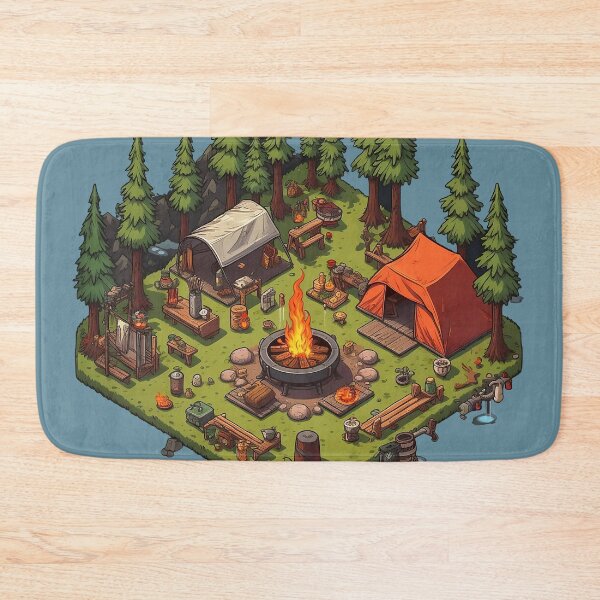 Item preview, Camp site Pixel Art designed and sold by WallGarden.