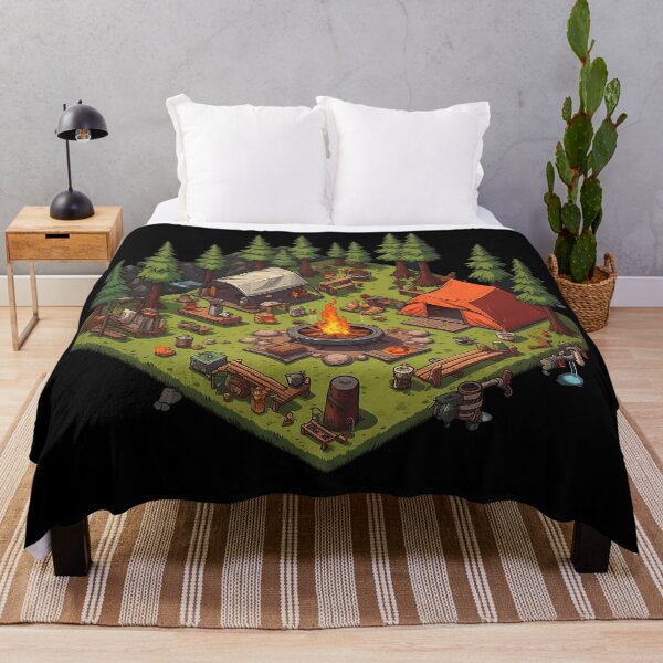 Item preview, Camp site Pixel Art designed and sold by WallGarden.