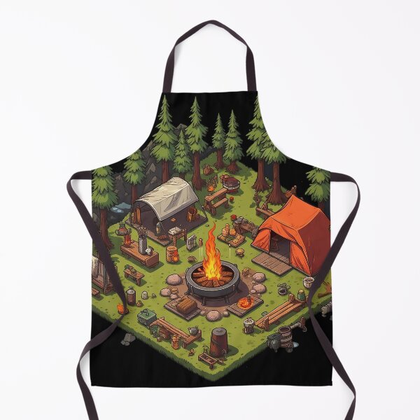 Item preview, Camp site Pixel Art designed and sold by WallGarden.