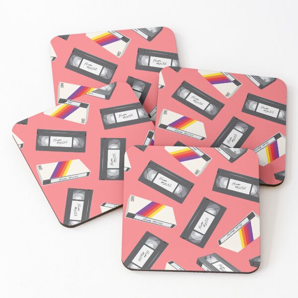 Item preview, retro vhs tapes - dark pink designed and sold by littlearrow.