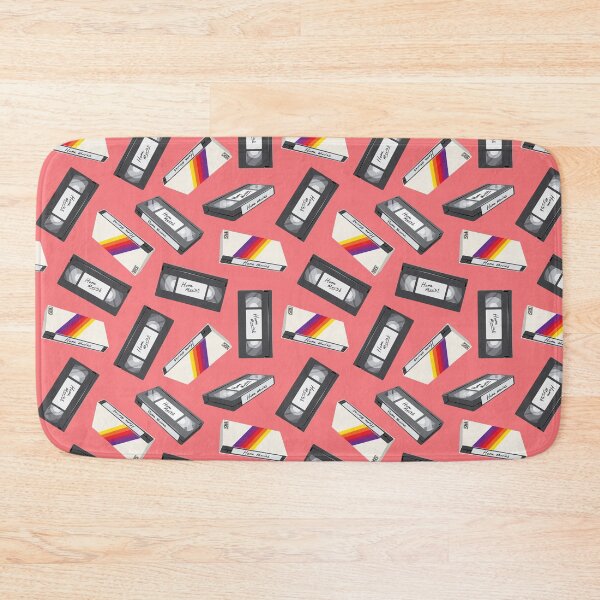 Item preview, retro vhs tapes - dark pink designed and sold by littlearrow.