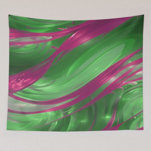 Item preview, Swirls of Pink and Green Abstract Christmas Green designed and sold by deniselynnimage.