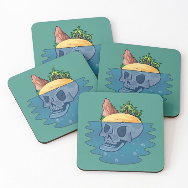 Item preview, Beach island skull under water  designed and sold by Donutlovers.