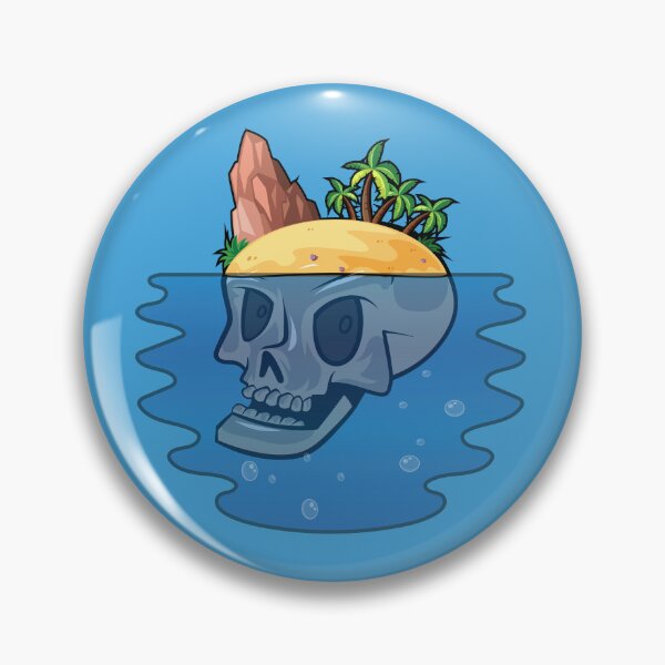 Item preview, Beach island skull under water  designed and sold by Donutlovers.
