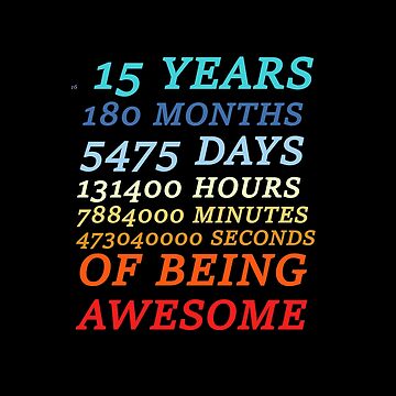 Poster mit "15. Geburtstag Spruch" von Samotivation Redbubble