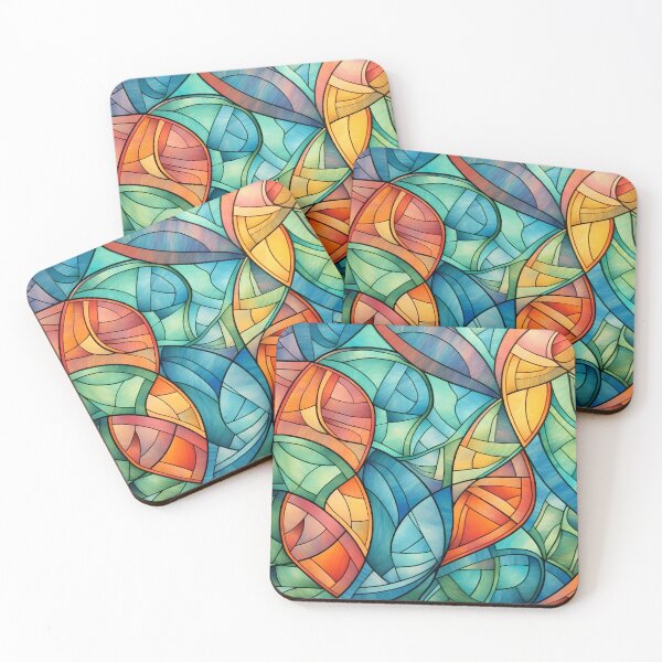 Artikelvorschau, Stained Glass Abstract Pattern entworfen und verkauft von MTJ-Mushrooms.