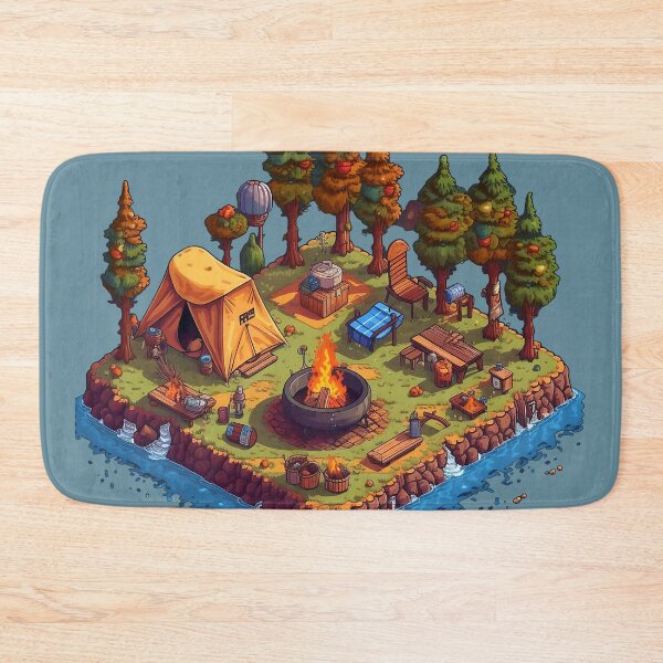 Item preview, Island Camp Site Pixel Art  designed and sold by WallGarden.