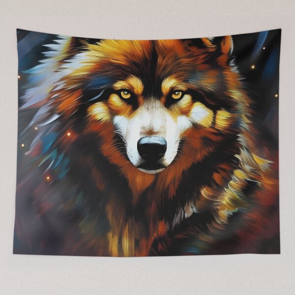 Item preview, Grunge Wolf, impasto, AI Generated Art designed and sold by ACC .