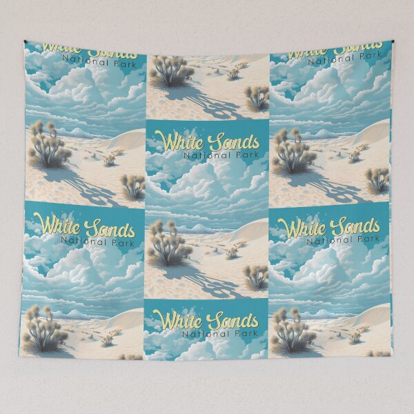 Item preview, White Sands National Park Travel Art Vintage designed and sold by KrisSidDesigns.