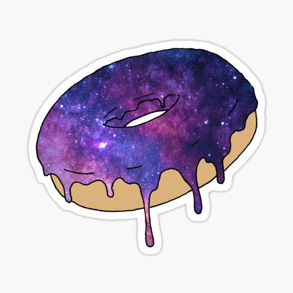 Galaxy Donut - Melting, Trippy, Psychedelic Sticker