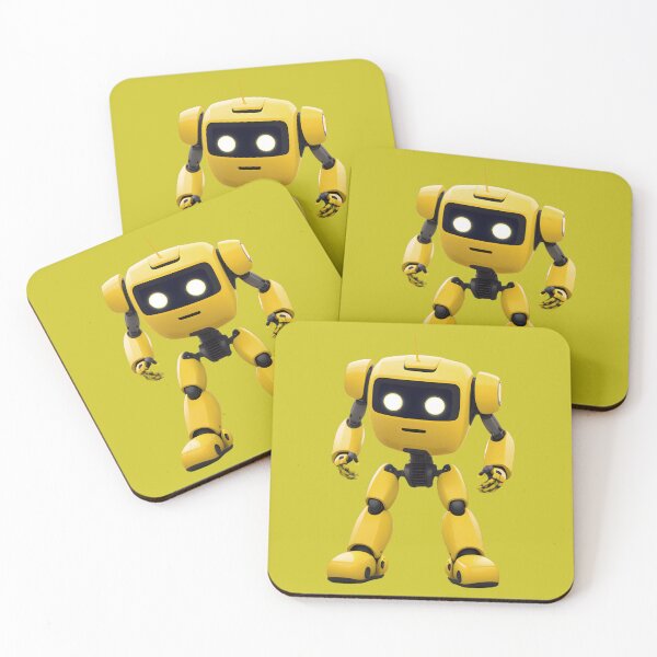 Item preview, Yellow Robot - Inspirational Robot Art & Design on Redbubble designed and sold by Mementium.