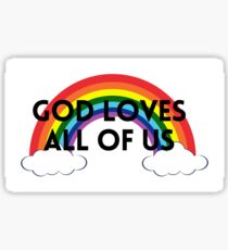 LGBTQ - God Loves Everyone Sticker