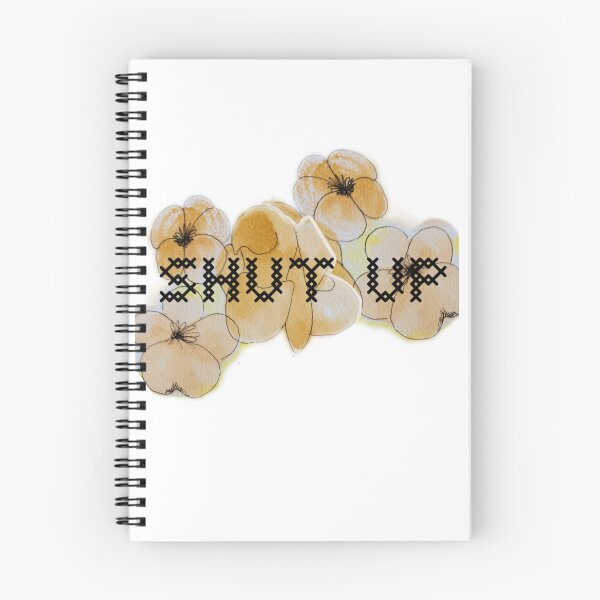 Item preview, Shut up orange flowers blooming cross stich quotes  designed and sold by JewelsNova.