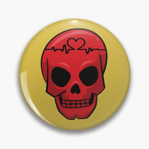 Item preview, Heartbeat line rate on a skull  designed and sold by Donutlovers.