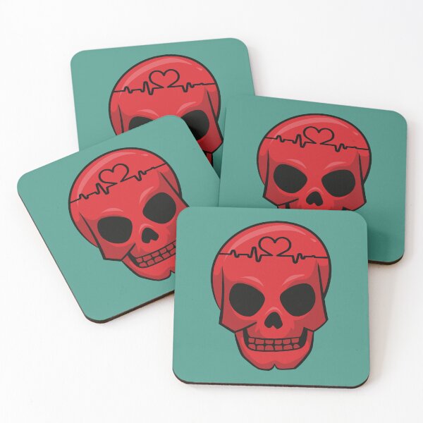 Item preview, Heartbeat line rate on a skull  designed and sold by Donutlovers.
