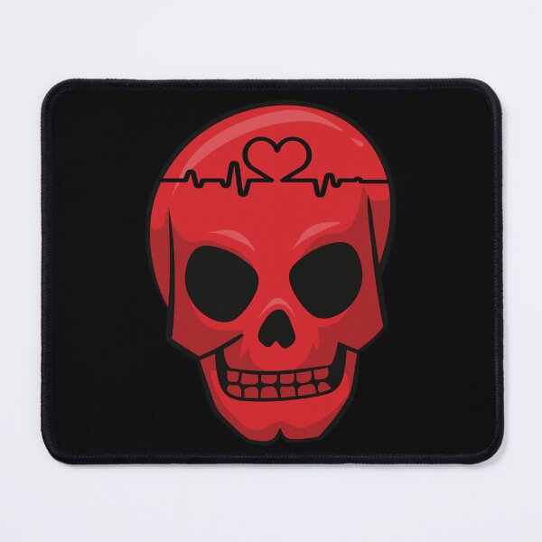 Item preview, Heartbeat line rate on a skull  designed and sold by Donutlovers.
