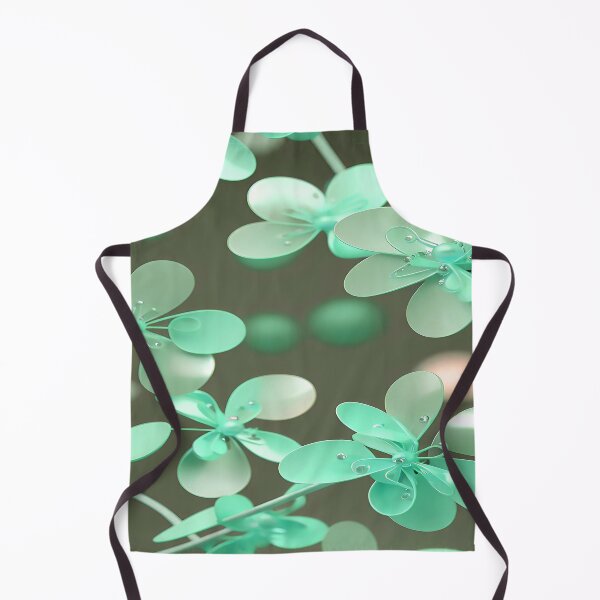 Item preview, Bright Mint Green Flowers with Pearls designed and sold by deniselynnimage.