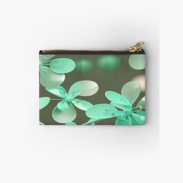 Item preview, Bright Mint Green Flowers with Pearls designed and sold by deniselynnimage.