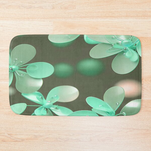 Item preview, Bright Mint Green Flowers with Pearls designed and sold by deniselynnimage.