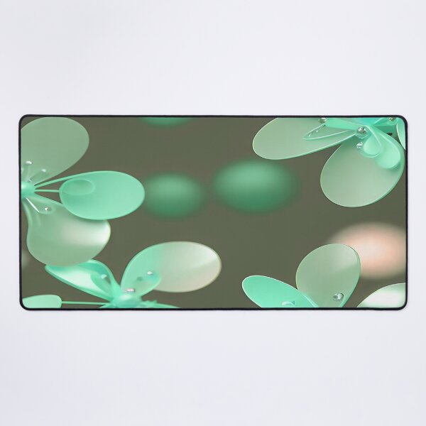 Item preview, Bright Mint Green Flowers with Pearls designed and sold by deniselynnimage.