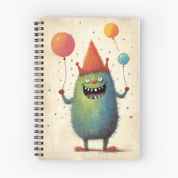 Item preview, Monstruo de cumpleaños con globos designed and sold by MonsterCards.