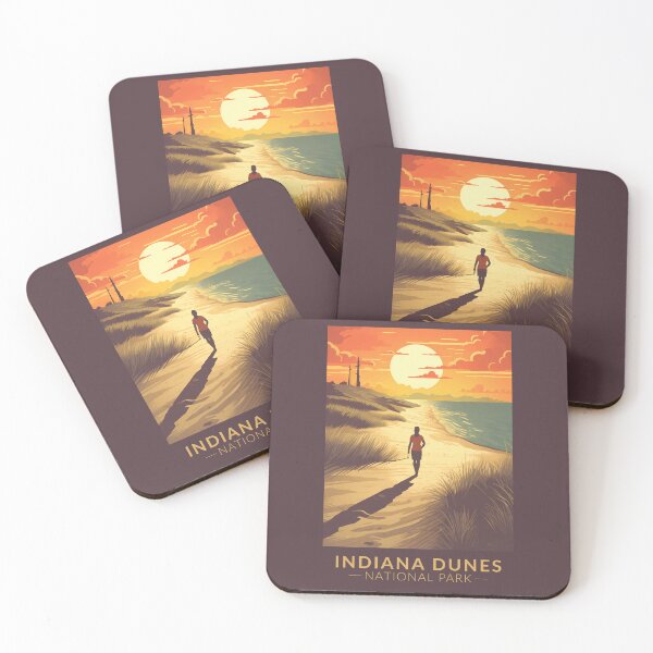 Item preview, Indiana Dunes National Park Travel Art Vintage designed and sold by KrisSidDesigns.