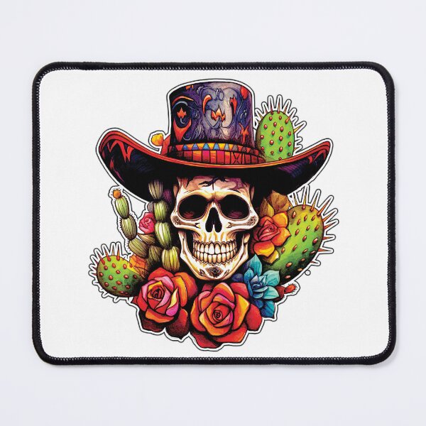 Item preview, El Vaquero - Día de los Muertos - The Cowboy - Day of the Dead designed and sold by Rickie Pauley.