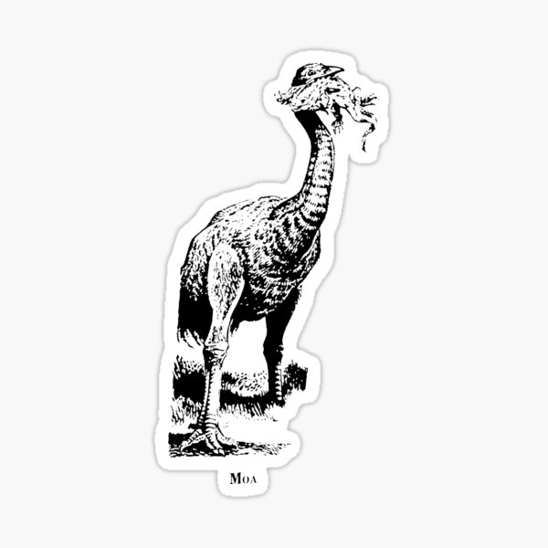 Artikel-Vorschau von prähistorische Moa-Vintage-Dinosaurierkunst, designt und verkauft von Michael Stewart.