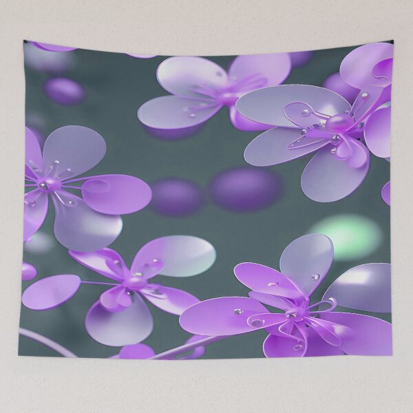 Item preview, Lavender Purple Flowers with Pearls designed and sold by deniselynnimage.