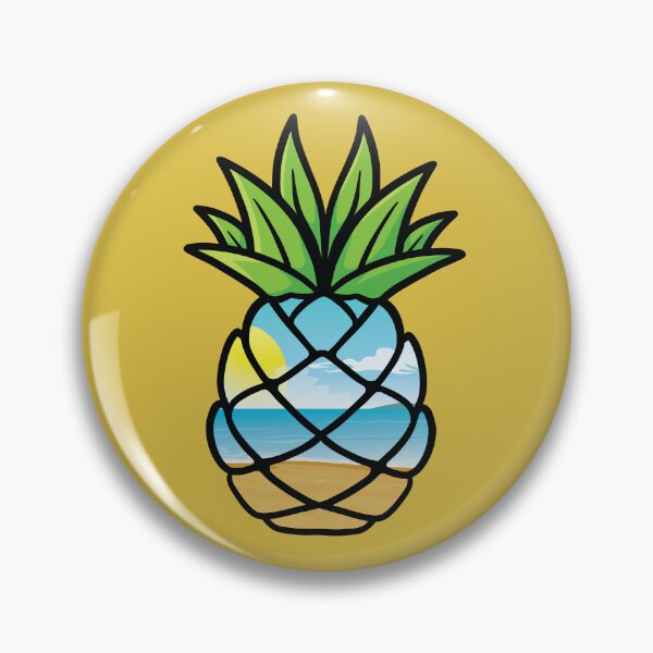 Item preview, Tropical pineapple fruit in summer beach sea  designed and sold by Donutlovers.